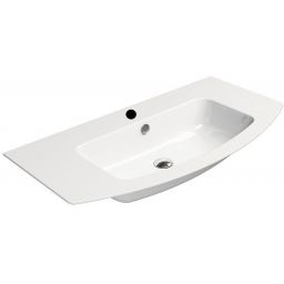GSI Pura umywalka 102x52 cm półokrągła ścienna biała 8825111