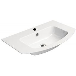 GSI Pura umywalka 82x49 cm półokrągła ścienna biała 8826111