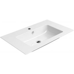 GSI Pura umywalka 80x50 cm ścienna prostokątna ExtraGlaze biała 8843111