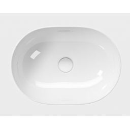 GSI Pura umywalka 50x35 cm owalna nablatowa biała 886011