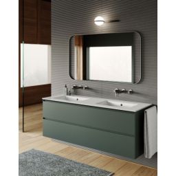 GSI Pura umywalka 142x46 cm prostokątna wpuszczana-podwójna biała 8889111