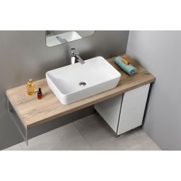 GSI Sand umywalka 60x38 cm nablatowa prostokątna ExtraGlaze biała 903611