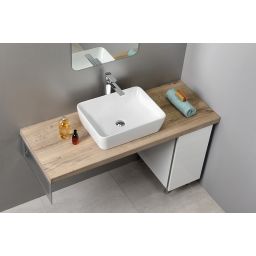 GSI Sand umywalka 50x38 cm nablatowa prostokątna ExtraGlaze biały 903711