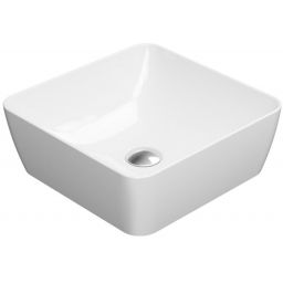 GSI Sand umywalka 38 cm nablatowa kwadratowa ExtraGlaze biała 903811