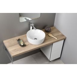 GSI Sand umywalka 40 cm nablatowa okrągła ExtraGlaze biała 903911