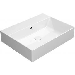 GSI Kube X umywalka 60x47 cm prostokątna ścienna-nablatowa biała 9431011