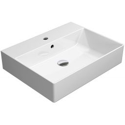 GSI Kube X umywalka 60x47 cm prostokątna ścienna-nablatowa biała 9431111