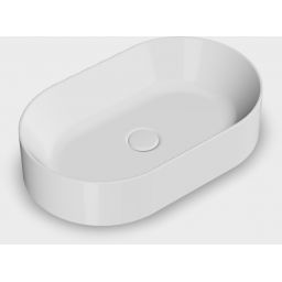 GSI Kube X umywalka 60x37 cm owalna nablatowa biała 945811