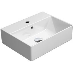 GSI Kube X umywalka 45x35 cm prostokątna ścienna-nablatowa biała 9485111