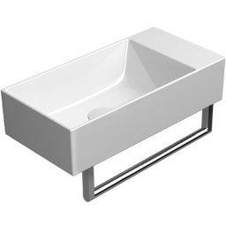 GSI Kube X umywalka 50x25 cm prostokątna ścienna-nablatowa biała 9486011