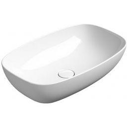 GSI Nubes umywalka 63x38 cm nablatowa bianco lucido 978311