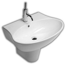 Hatria Nido umywalka 62x47 cm ścienna półokrągła biała Y0R401