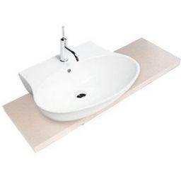 Hatria Nido umywalka 68x48 cm nablatowa półokrągła biała YXEP01