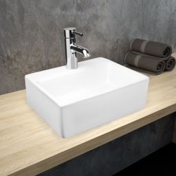 Hagser Doris umywalka 34x29,5 cm nablatowa prostokątna biała HGR40000041