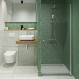 Hagser Gabi drzwi prysznicowe 70 cm jednoczęściowe uchylne chrom błyszczący/szkło przezroczyste HGR90000021