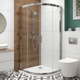 Hagser Andrea kabina prysznicowa 90x90 cm półokrągła chrom/szkło przezroczyste HGR11000020