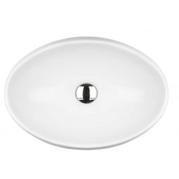 Hagser Gisela umywalka 49,5x34,5 cm nablatowa owalna biała HGR70000040