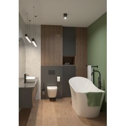 Hagser Della bateria umywalkowa stojąca wysoka czarny mat HGR12000032