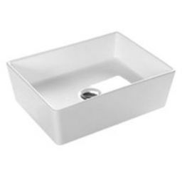 Hatria Happy Hour umywalka 50x38 cm prostokątna nablatowa biały mat 00YXSQ01