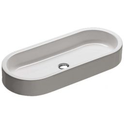 Hatria Area umywalka 80x35 cm nablatowa owalna biała Y0UF01