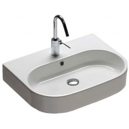 Hatria Area umywalka 60x45 cm ścienna półokrągła biała Y0UH01