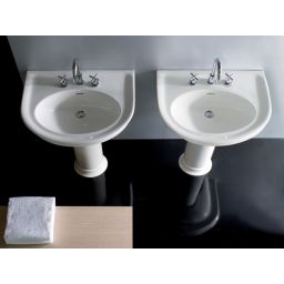 Hatria Dolcevita umywalka 70x55 cm ścienna półokrągła biała Y0EX01