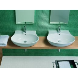 Hatria Nido umywalka 62x47 cm ścienna półokrągła biała Y0R401