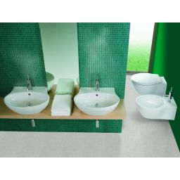 Hatria Nido umywalka 62x47 cm ścienna półokrągła biała Y0R401