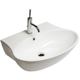 Hatria Nido umywalka 62x47 cm ścienna półokrągła biała Y0R401