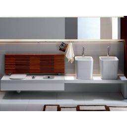 Hatria G-Full umywalka 48x40 cm nablatowa prostokątna biała YXG801