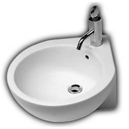 Hatria You & Me umywalka 46 cm ścienna narożna lewa biała Y0H601