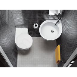 Hatria You & Me umywalka 46 cm ścienna narożna lewa biała Y0H601