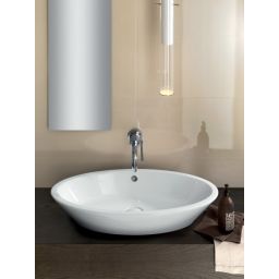 Hatria Happy Hour 22:00 umywalka 70x40 cm owalna nablatowa biała Y0M901