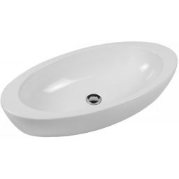 Hatria Nido umywalka 75x37 cm owalna nablatowa biała Y0R201