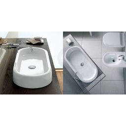 Hatria Area umywalka 80x35 cm nablatowa owalna biała Y0UF01