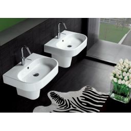 Hatria Area umywalka 60x45 cm ścienna półokrągła biała Y0UH01