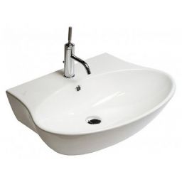 Hatria Nido umywalka 68x48 cm nablatowa półokrągła biała YXEP01