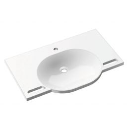 Hewi umywalka 85x55 cm prostokątna z blatem dla niepełnosprawnych biała 950.11.601