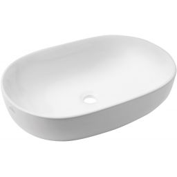 Invena Korfu umywalka 60x42 cm nablatowa owalna biała CE-34-001