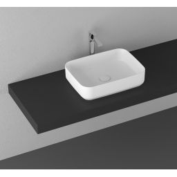 Isvea Infinity Rectangle umywalka 50x36 cm nablatowa prostokątna biała 10NF65050