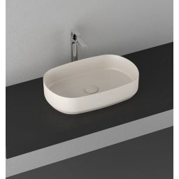 Isvea Infinity umywalka 55x36 cm owalna nablatowa brąz/beż 10NF65055-2K