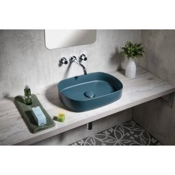 Isvea Infinity umywalka 55x36 cm owalna nablatowa 10NF65055-2P