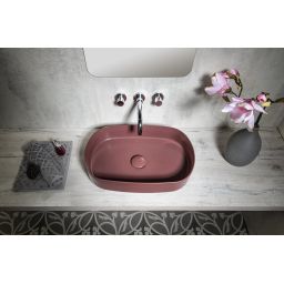 Isvea Infinity umywalka 55x36 cm owalna nablatowa 10NF65055-2R