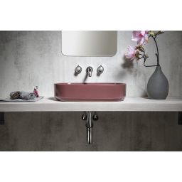 Isvea Infinity umywalka 55x36 cm owalna nablatowa 10NF65055-2R