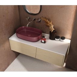 Isvea Infinity umywalka 55x36 cm owalna nablatowa 10NF65055-2R