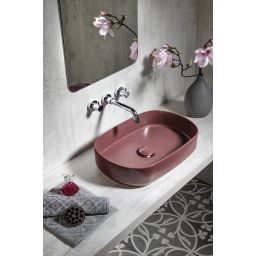 Isvea Infinity umywalka 55x36 cm owalna nablatowa 10NF65055-2R