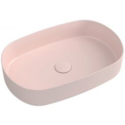 Isvea Infinity Oval umywalka 55x36 cm nablatowa owalna salmon 10NF65055-2S