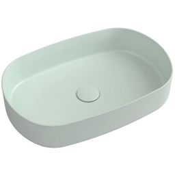 Isvea Infinity umywalka 55x36 cm owalna nablatowa zielona 10NF65055-2T
