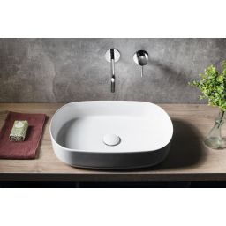 Isvea Infinity Oval umywalka 55x36 cm nablatowa owalna biała 10NF65055