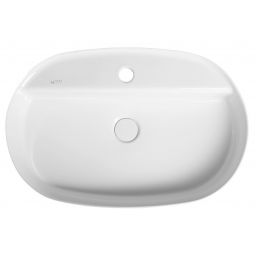 Isvea Infinity umywalka 60x40 cm owalna nablatowa biała 10NF65060